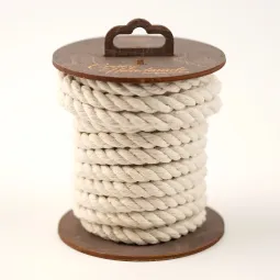 Хлопковая веревка для шибари, на катушке (Белая), 5 м.