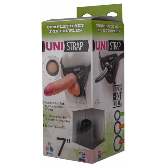 ТРУСИКИ С ДВУМЯ НАСАДКАМИ ДЛЯ СТРАПОНА  "UNI STRAP 7"