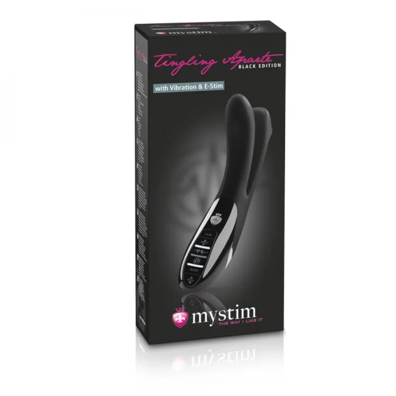 MYSTIM Вибратор с электростимуляцией Tingling Aparte eStim черный