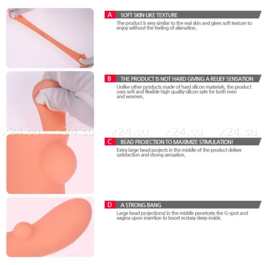 Насадка на фаллос с имитациец пирсинга размер M, EXTREME SLEEVE