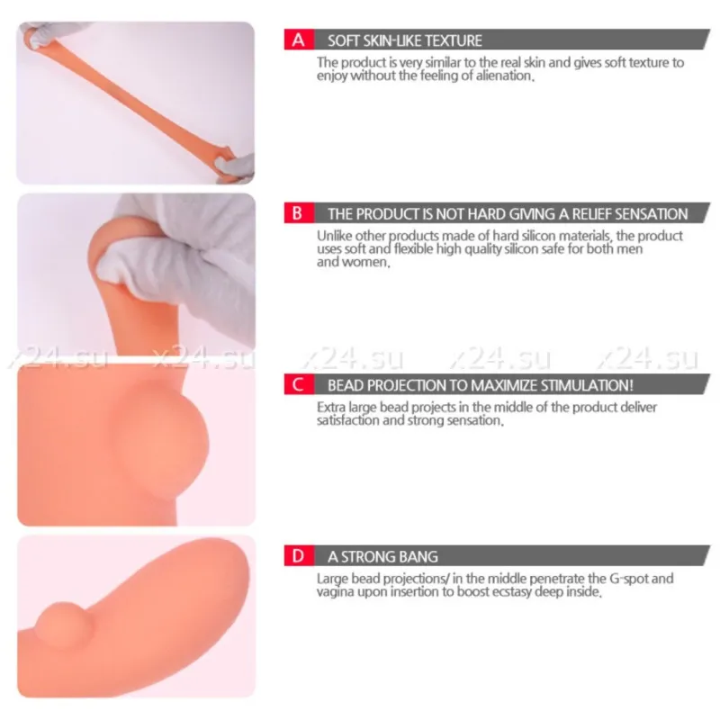 Насадка на фаллос с имитациец пирсинга размер M, EXTREME SLEEVE