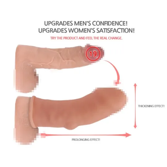 Насадка на фаллос с имитациец пирсинга размер M, EXTREME SLEEVE