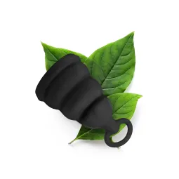 Gvibe Gcup Black силиконовая менструальная чаша с защитой от протечек, 10 мл