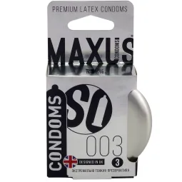 Экстремально тонкие презервативы в железном кейсе MAXUS Extreme Thin - 3 шт.