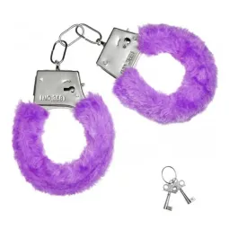 Наручники "Vander" c мехом, металл, Фиолетовый