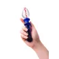Двусторонний фаллоимитатор Sexus Glass, стекло, синий, 18 см