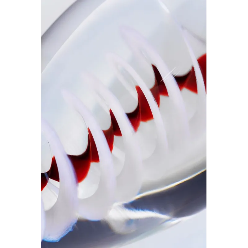 Двусторонний фаллоимитатор Sexus Glass, стекло, синий, 18 см