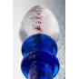 Двусторонний фаллоимитатор Sexus Glass, стекло, синий, 18 см