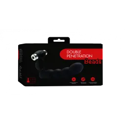 Вибронасадка Vander "Double Penetration Beads", Чёрный