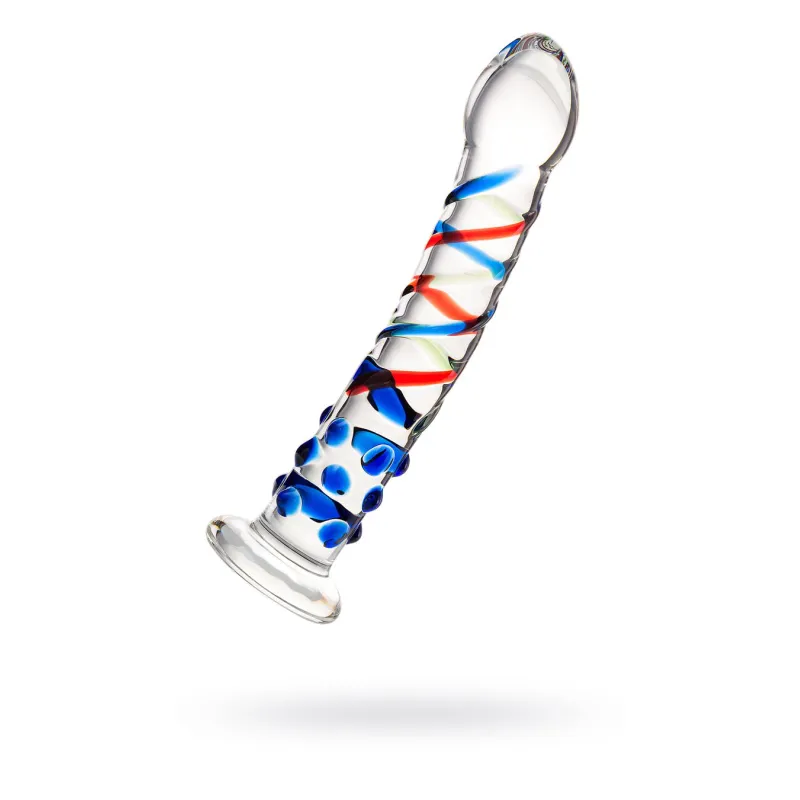 Нереалистичный фаллоимитатор Sexus Glass, стекло, прозрачный, 18 см