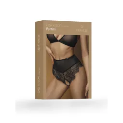 Высокие трусики с кружевом шантильи и пикантными вырезами (XXL/XXXL)