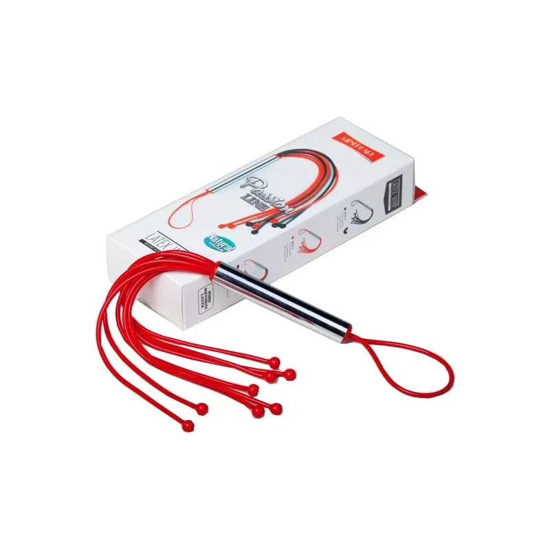 Плеть Мини с шариками латексная красная