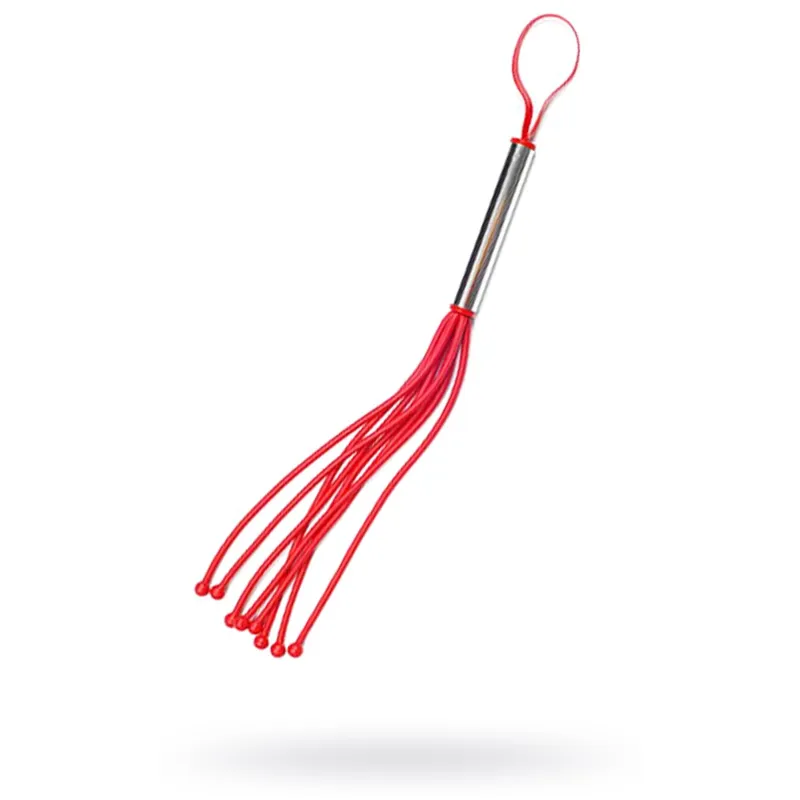 Плеть Мини с шариками латексная красная