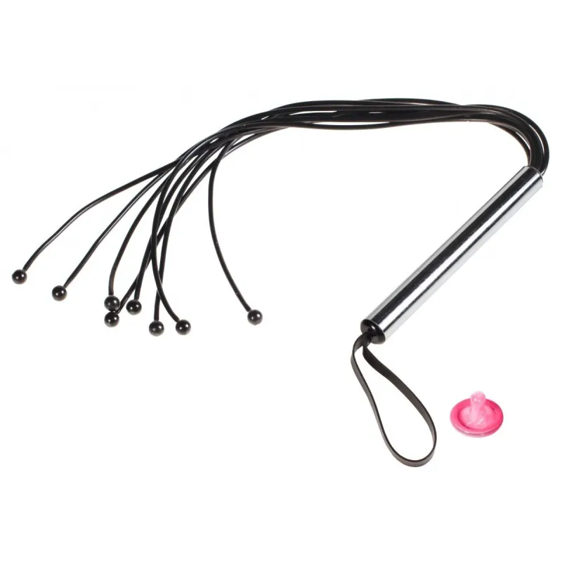 Плеть Мини с шариками латексная красная