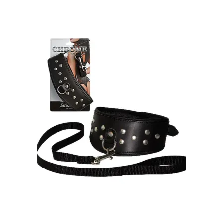 Кожаный ошейник с шлейкой Sitabella Chrome Collection