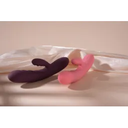 Avery Возвратно-поступательный вибратор со стимулятором клитора, розовый