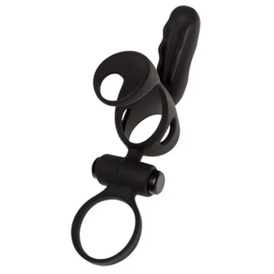 Spartakus R эрекционная насадка кольцо со съемной вибропулей черное