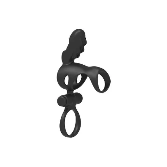 Spartakus R эрекционная насадка кольцо со съемной вибропулей черное