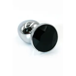 Анальная пробка "Medium" хромированная black