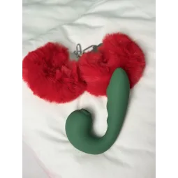 Вибратор с вакуумной стимуляцией Duo Viro из жидкого силикона (SENSORA)