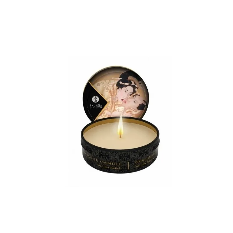 Массажное арома масло в виде свечи, Vanilla Fetish мини 30мл.Ванильный фетиш