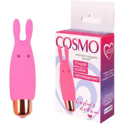 Мини-вибратор кролик Cosmo, длина 73 мм, диаметр 24 мм, цвет розовый