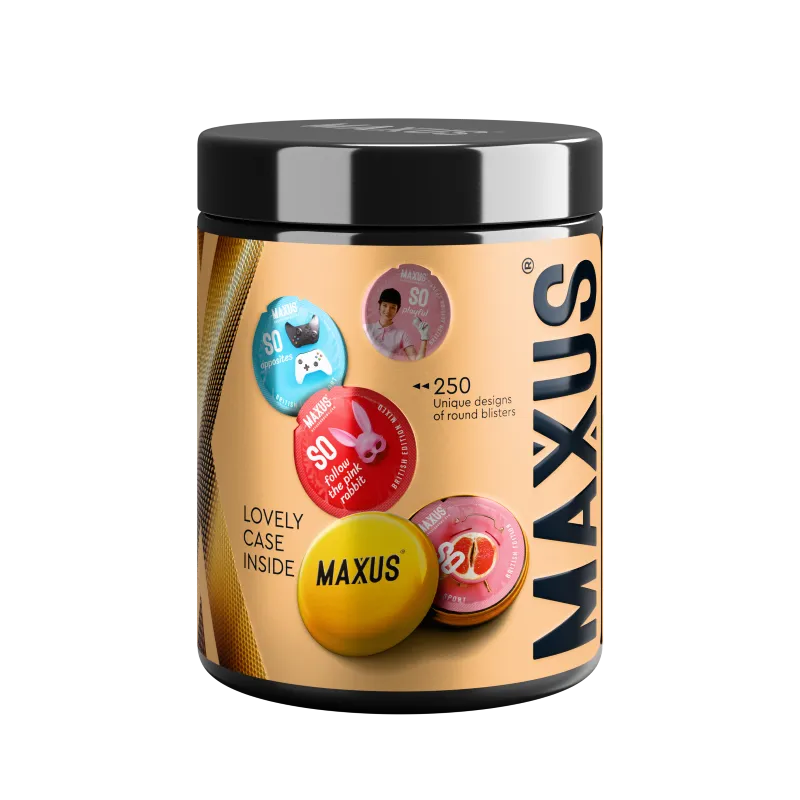 Презервативы MAXUS 2000 Amazing Dots №12 с железным кейсом, точечные, 12 шт