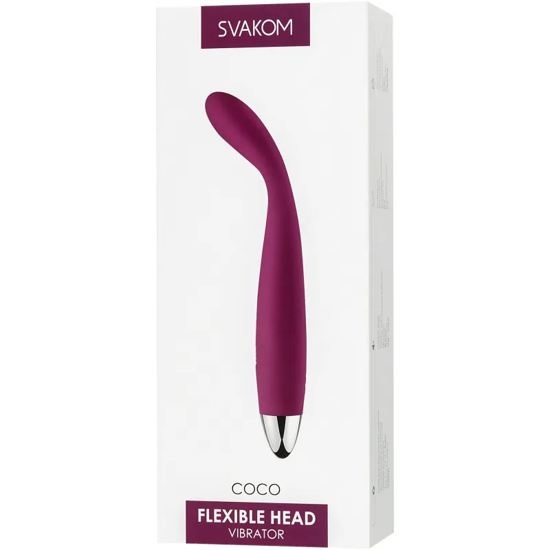 Coco Violet Гибкий тонкий вибростимулятор фиолетовый с гладкой поверхностью
