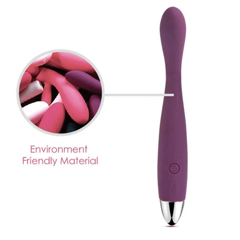 Coco Violet Гибкий тонкий вибростимулятор фиолетовый с гладкой поверхностью