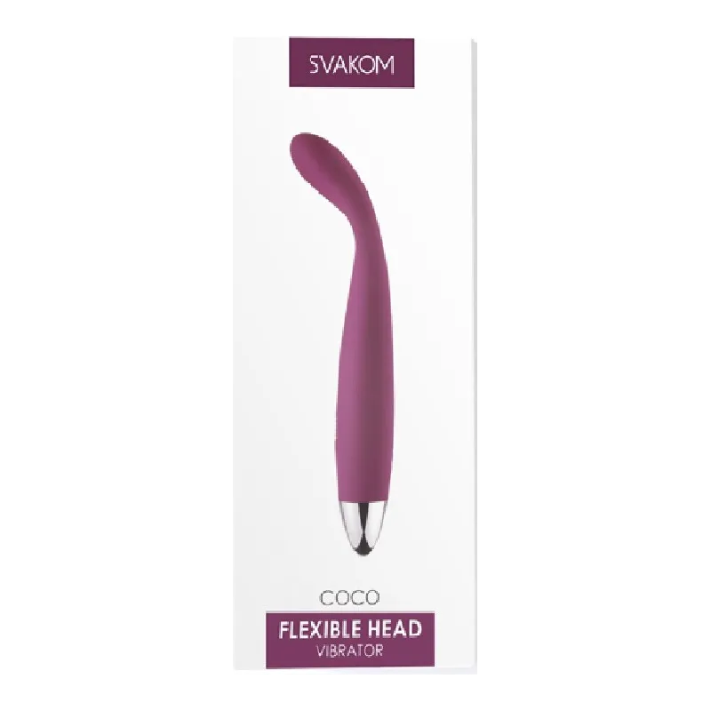 Coco Violet Гибкий тонкий вибростимулятор фиолетовый с гладкой поверхностью
