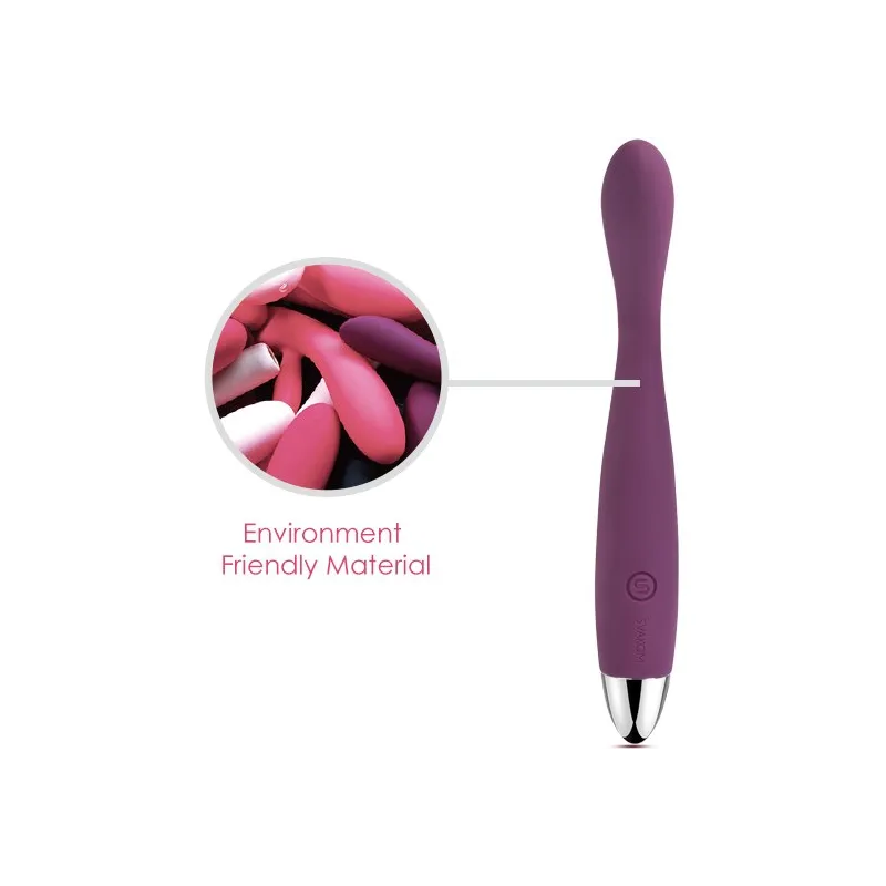 Coco Violet Гибкий тонкий вибростимулятор фиолетовый с гладкой поверхностью