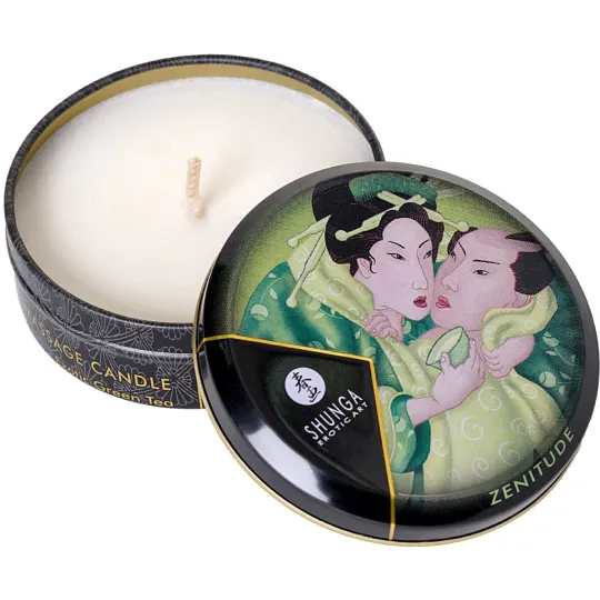 Массажное арома масло в виде свечи, Exotic Green Tea мини 30мл.Зеленый чай