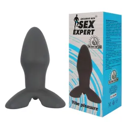 АНАЛЬНЫЙ СТИМУЛЯТОР С ВИБРАЦИЕЙ цвет чёрный, L 90 мм D 39 мм