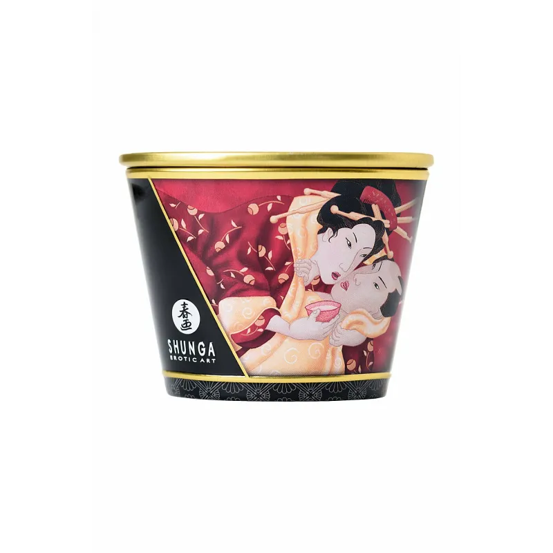 Массажное арома масло в виде свечи, Sparrkling Strawberry WineКлубничное вино 170 МЛ