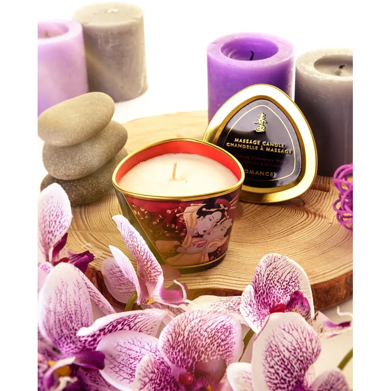 Массажное арома масло в виде свечи, Sparrkling Strawberry WineКлубничное вино 170 МЛ