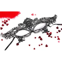 МАСКА АЖУРНАЯ "ДЖУЛИЯ" цвет чёрный, текстиль