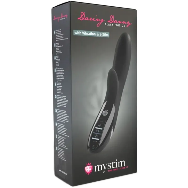 Вибромассажер c электростимуляцией Daring Danny - Black Edition , черный