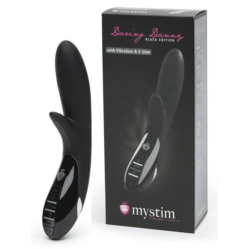 Вибромассажер c электростимуляцией Daring Danny - Black Edition , черный