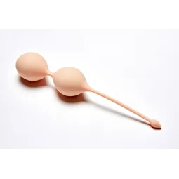 Шарики Кегеля со смещенным центом тяжести Delta, силикон, 3,5 x 20 см , цвет слоновая кость