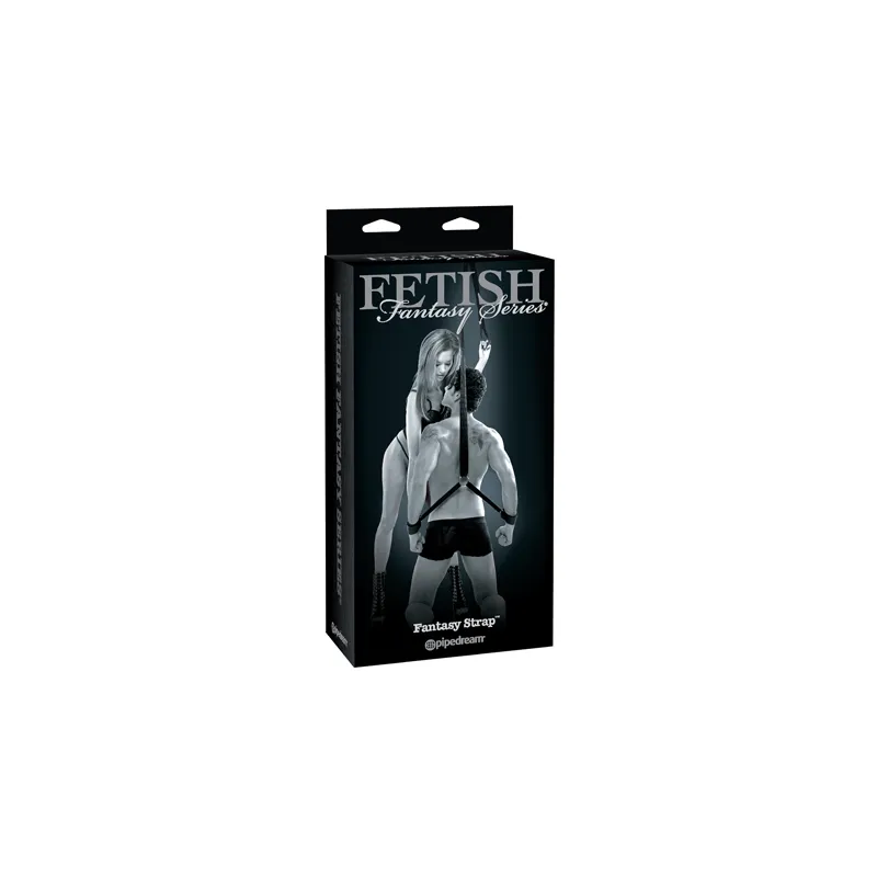 Фиксатор Fantasy Strap с наручниками и креплением для потолка черный
