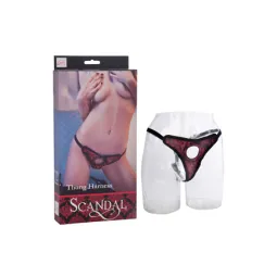 Крепление для фалоиммитатора Scandal Thong Harness атласный