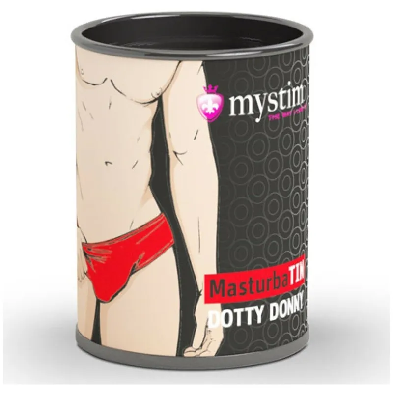 Компактный универсальный минимастурбатор мужская серия-яркие точки Mystim MasturbaTIN Dotty Donny - Dots