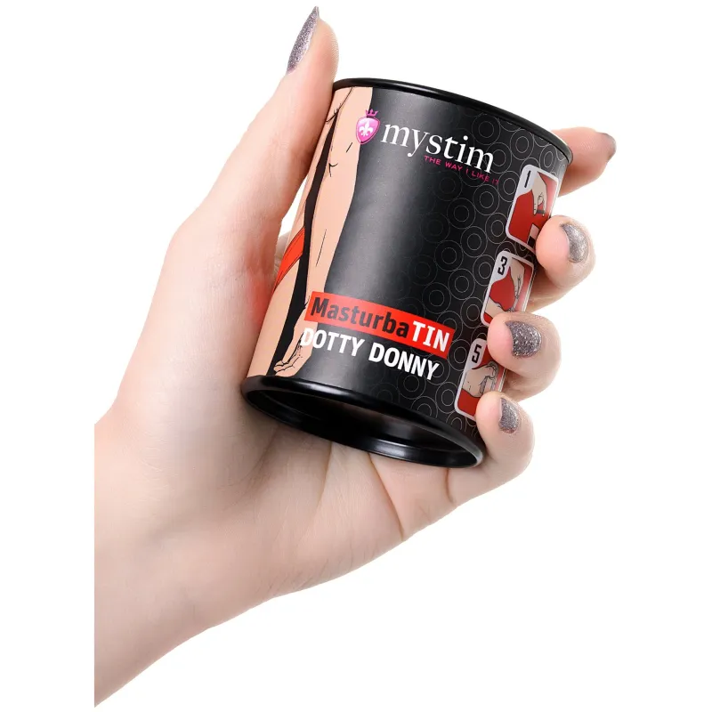 Компактный универсальный минимастурбатор мужская серия-яркие точки Mystim MasturbaTIN Dotty Donny - Dots