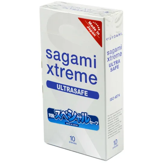 Презервативы SAGAMI Xtreme Ultrasafe 10шт. латексные с двойным количеством смазки
