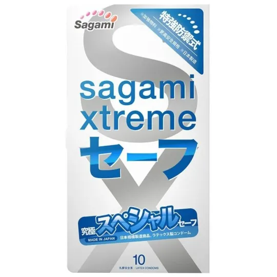 Презервативы SAGAMI Xtreme Ultrasafe 10шт. латексные с двойным количеством смазки