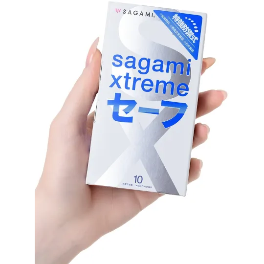 Презервативы SAGAMI Xtreme Ultrasafe 10шт. латексные с двойным количеством смазки