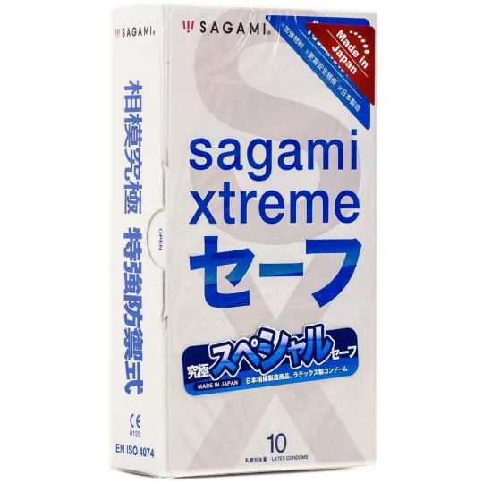 Презервативы SAGAMI Xtreme Ultrasafe 10шт. латексные с двойным количеством смазки