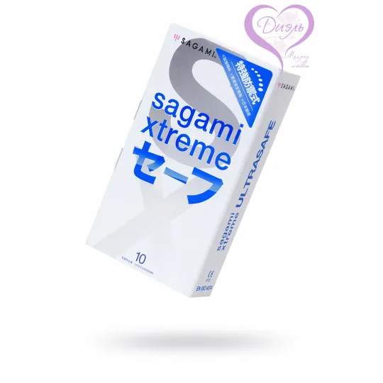 Презервативы SAGAMI Xtreme Ultrasafe 10шт. латексные с двойным количеством смазки
