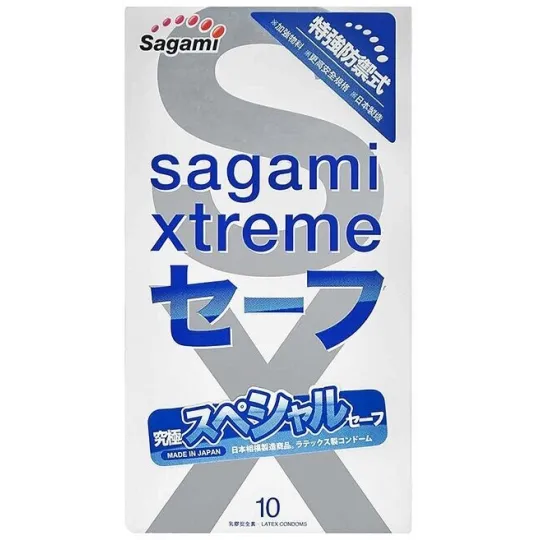 Презервативы SAGAMI Xtreme Ultrasafe 10шт. латексные с двойным количеством смазки