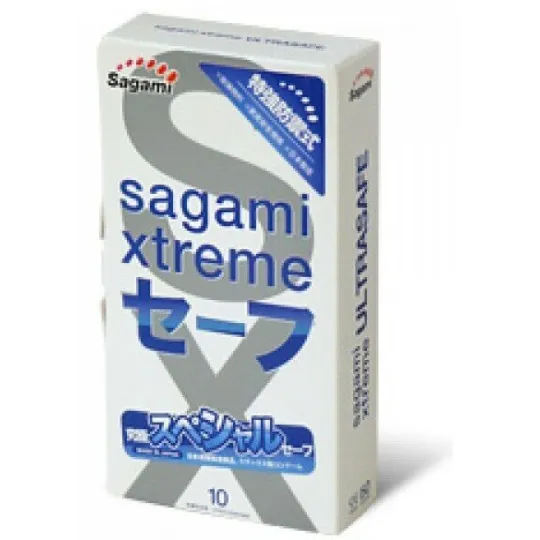 Презервативы SAGAMI Xtreme Ultrasafe 10шт. латексные с двойным количеством смазки